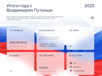 Кремль начал принимать вопросы для прямой линии с президентом РФ